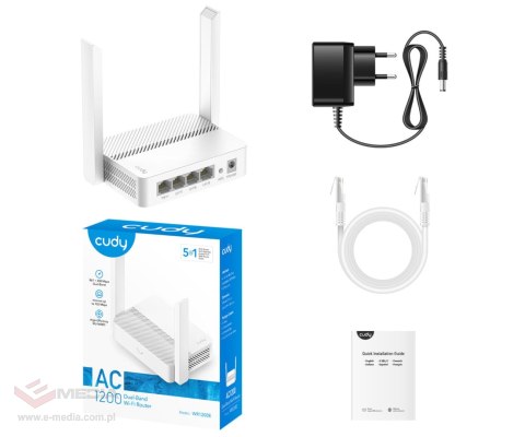 ROUTER Wi-Fi WR1200E 2.4 GHz, 5 GHz 300 Mb/s + 867 Mb/s CUDY