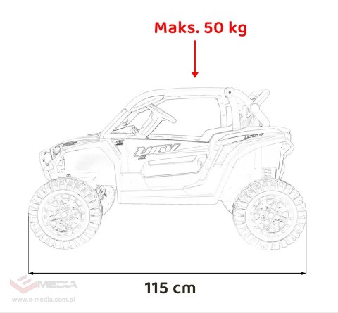 Pojazd Buggy 4x4 KCK Różowy