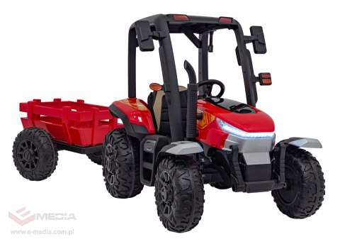 Traktor BLAST Z Przyczepką Czerwony