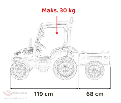 Traktor BLAST Z Przyczepką Niebieski