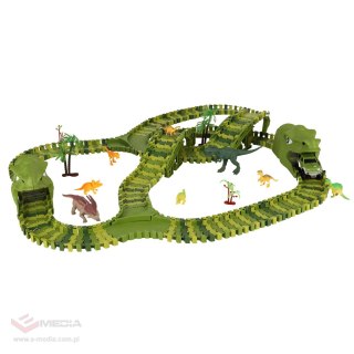 Tor wyścigowy dinozaury samochody XXL TRACK 240 elementów
