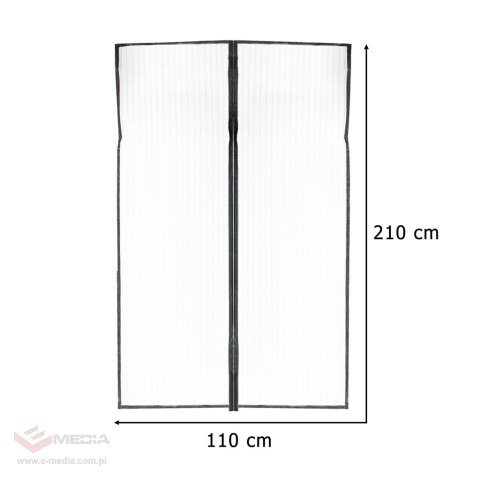 Moskitiera siatka magnetyczna LUARO na drzwi solidna mocny magnes 110x210cm