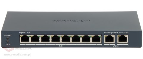 SWITCH POE DS-3E1510P-EI/M(B) 8-PORTOWY Hikvision