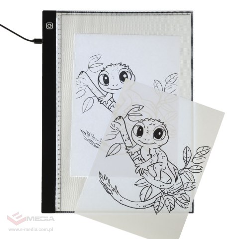 Deska kreślarska tablica tablet graficzny kalka do rysowania podświetlana LED A3