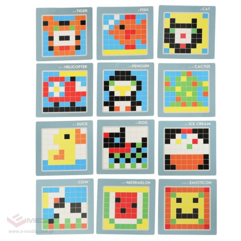 Układanka kreatywna logiczna klocki puzzle mozaika 175 elementów