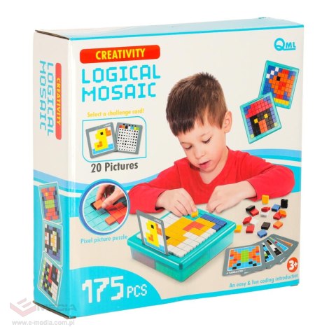 Układanka kreatywna logiczna klocki puzzle mozaika 175 elementów