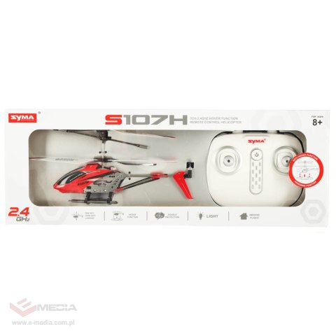 Helikopter zdalnie sterowany na pilota RC SYMA S107H 2.4GHz RTF czerwony