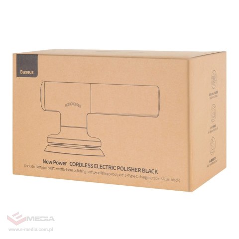 Baseus bezprzewodowa elektryczna maszyna polerska 30W 4000mAh czarna (CRDLQ-B01)