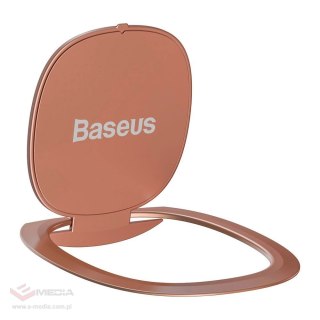 Baseus ultracienki samoprzylepny uchwyt ring podstawka do telefonu różowy (SUYB-0R)