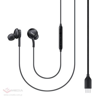 Słuchawki Samsung AKG EO-IC100BBEGEU przewodowe dokanałowe USB-C - czarne