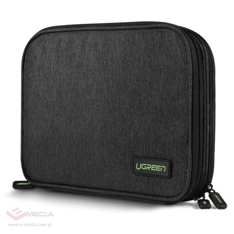 Ugreen etui pudełko na dysk twardy HDD SSD telefon kable akcesoria 24,5 x 17,5 x 5 cm szary (50147 LP149)