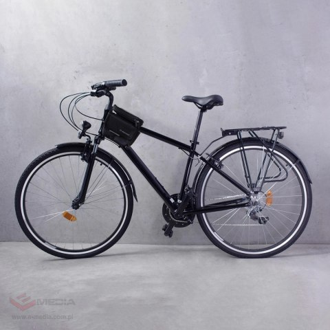 Wozinsky torba rowerowa na ramę sakwa na rower wodoodporne etui na telefon 1,5l czarny (WBB26BK)