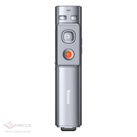 Wskaźnik laserowy Baseus Orange Dot bezprzewodowy do prezentacji - szary (z akumulatorem)