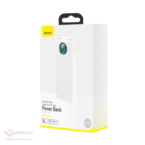 Baseus Amblight powerbank 65W 30000mAh Overseas Edition biały (PPLG000102)