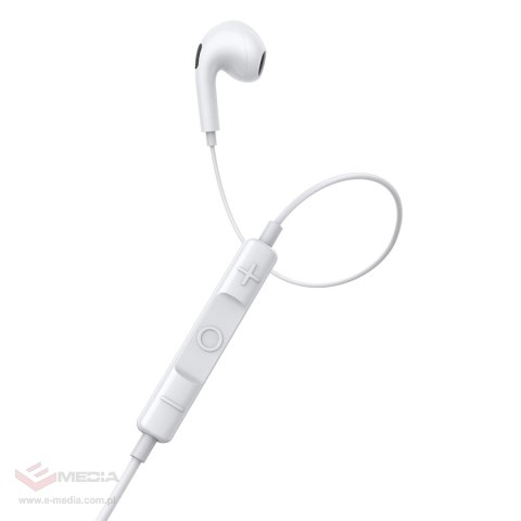 Baseus Encok H17 słuchawki przewodowe minijack 3.5mm biały (NGCR020002)