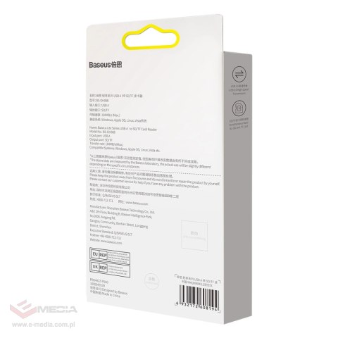 Baseus Lite Series adapter czytnik kart SD/TF USB szary (WKQX060013)