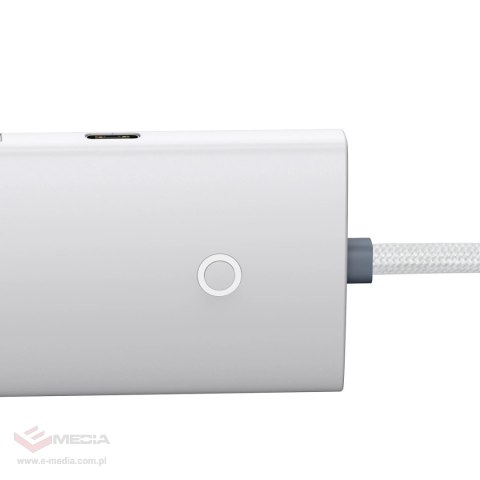 Baseus Lite Series przejściówka HUB USB Typ C - 4x USB 3.0 2m biały (WKQX030502)