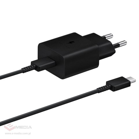 Ładowarka sieciowa Samsung EP-T1510XBEGEU 15W PD USB-C AFC z kablem USB-C - czarna