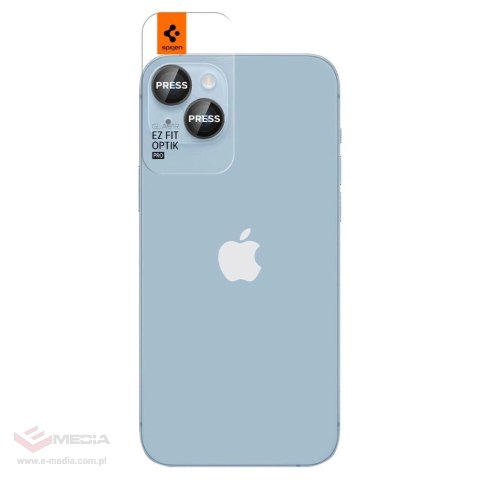 Osłona aparatu Spigen Glas.tR EZ Fit Optik Camera Protector na iPhone 14 / Plus / 15 / Plus - czarna 2 szt.