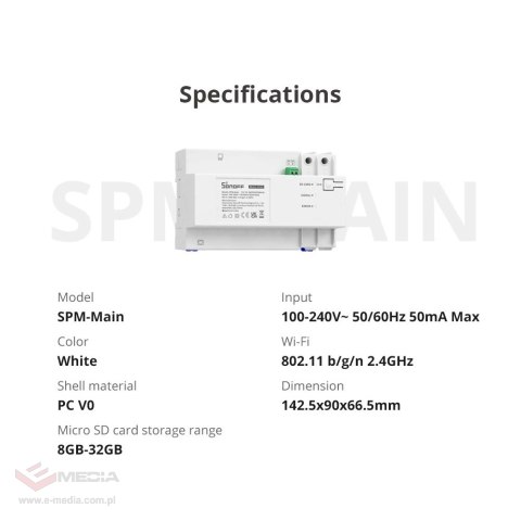 Sonoff SPM-Main inteligentny przełącznik miernik mocy Wi-Fi / Ethernet