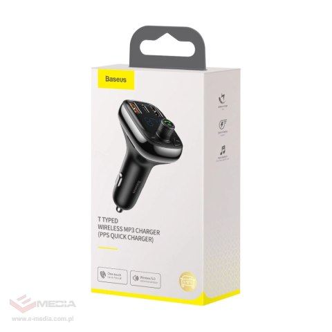Transmiter Bluetooth / ładowarka do samochodu Baseus S-13 (Overseas Edition) - czarny