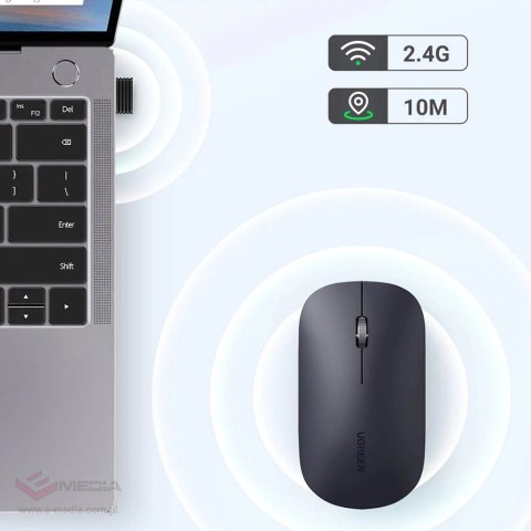 Ugreen poręczna myszka bezprzewodowa USB zielony (MU001)