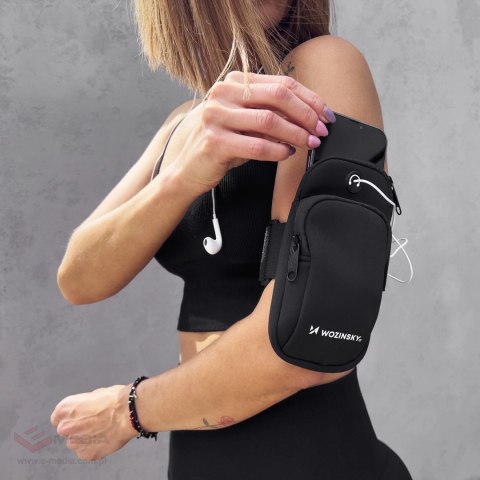 Wozinsky opaska na telefon do biegania armband czarna (WABBK1)