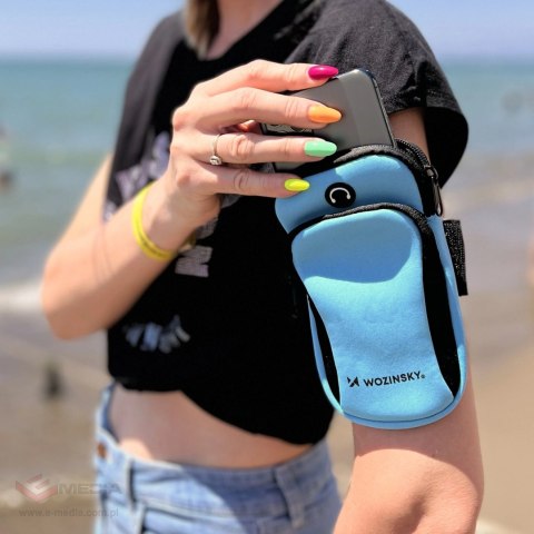 Wozinsky opaska na telefon do biegania armband czarna (WABBK1)