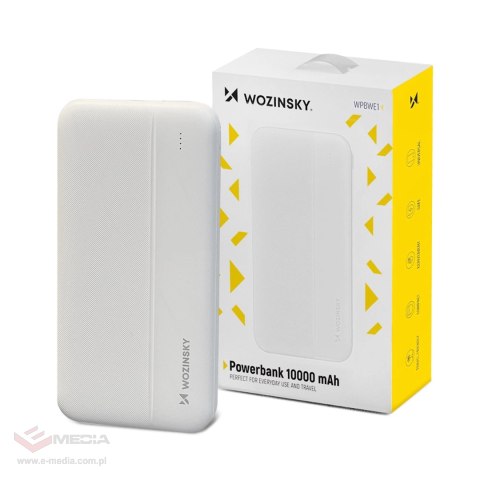 Wozinsky powerbank Li-Po 10000mAh 2 x USB biały (WPBWE1)