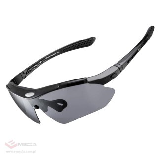 Okulary rowerowe Rockbros 10003 polaryzujące - czarne