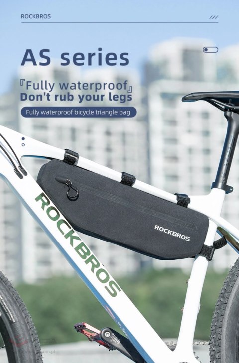 Sakwa rowerowa Rockbros AS-043 na rzepy 3l - czarna