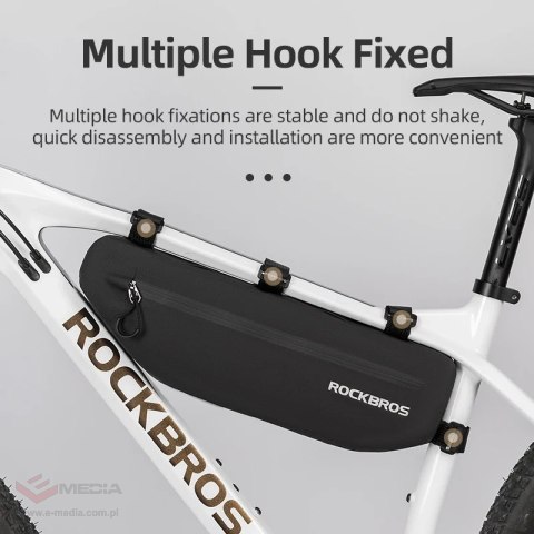 Sakwa rowerowa Rockbros AS-043 na rzepy 3l - czarna