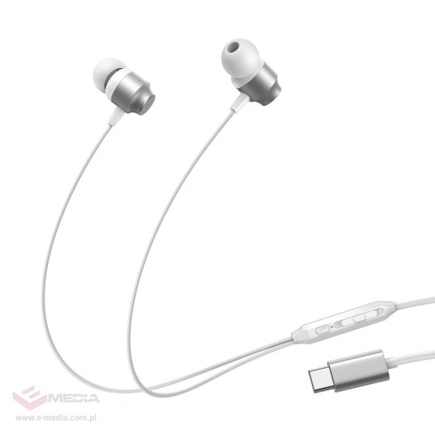 Słuchawki douszne USB-C Joyroom JR-EC06 - srebrne