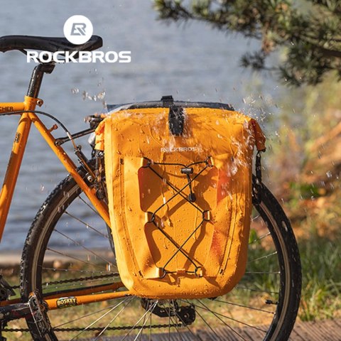 Torba rowerowa Rockbros 30140022003 wodoodporna na bagażnik - pomarańczowa