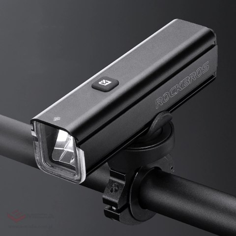 Lampka rowerowa przednia Rockbros 24610002001 1000 lm + kabel USB-C - USB-A - czarna