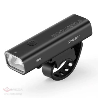 Lampka rowerowa przednia Rockbros 24710012001 800 lm + kabel USB-C - USB-A - czarna