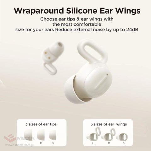 Słuchawki bezprzewodowe TWS Joyroom JR-TS1 Cozydots Series do spania ANC Bluetooth 5.3 - białe