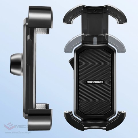 Uchwyt na telefon Rockbros 25210032005 do motocyklu na lusterko - czarny