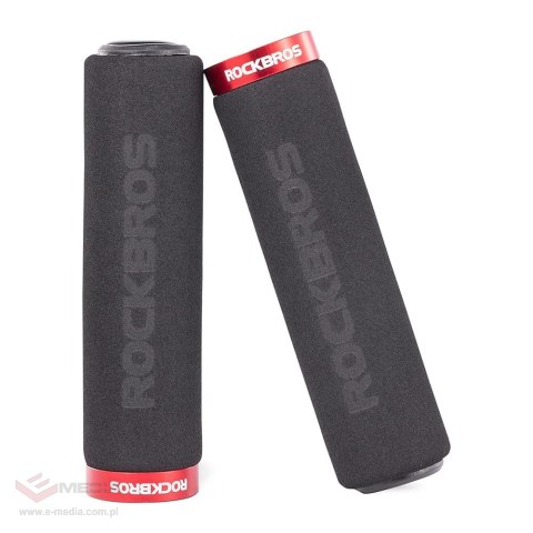 Uchwyty rowerowe Rockbros BT1001BKRD z gąbki na kierownicę - czarno-czerwone