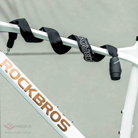 Zapięcie rowerowe Rockbros 3230002001 na szyfr i klucz - czarne