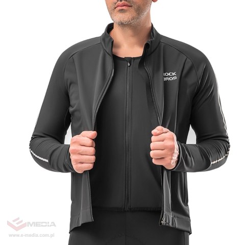 Kurtka rowerowa Rockbros jesień/zima z długim rękawem XL - czarna