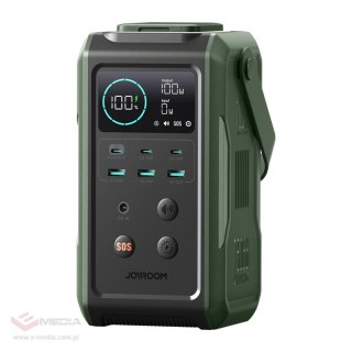 Powerbank Joyroom JR-PBF10 75000mAh 100W 3x USB-C 3x USB-A ze składaną latarką i rączką - zielony