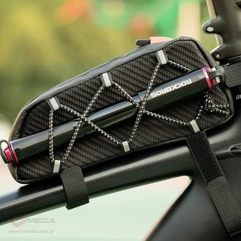 Torba Rockbros 039BK rowerowa na ramę 1 l z plecionką - czarna