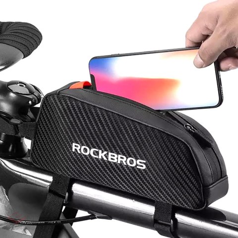 Torba Rockbros 039BK rowerowa na ramę 1 l z plecionką - czarna