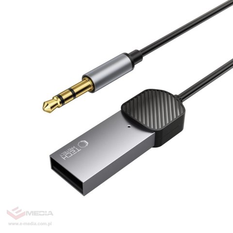 Adapter Tech-Protect UltraBoost audio mini jack 3.5mm (męski) / Bluetooth - szary
