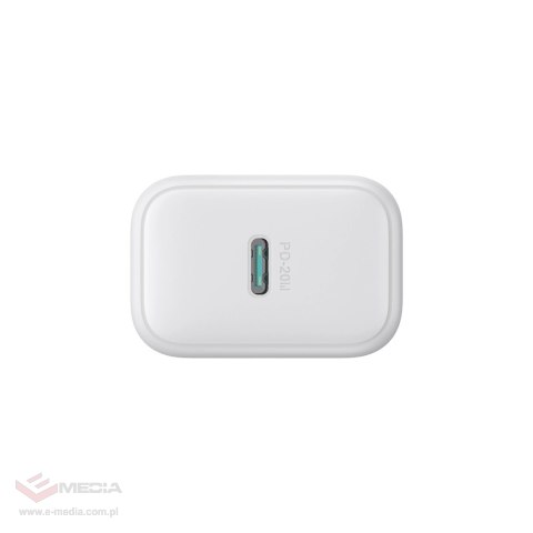 Ładowarka Joyroom JR-TCF20 sieciowa USB-C PD 20W - biała + kabel USB-C / USB-C 1m