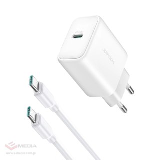 Ładowarka Joyroom JR-TCF24 sieciowa USB-C PD 30W QC SFC - biała + kabel USB-C 1m