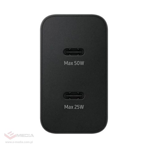 Ładowarka Samsung Power Adapter Duo EP-T5020XBEGEU sieciowa 2x USB-C 50W - czarna
