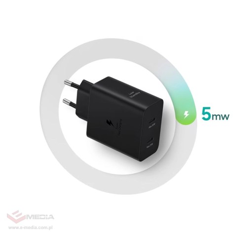 Ładowarka Samsung Power Adapter Duo EP-T5020XBEGEU sieciowa 2x USB-C 50W - czarna
