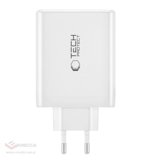 Ładowarka Tech-Protect NC100W-GAN sieciowa GaN 3x USB-C PD 100W / USB-A QC 3.0 - czarna